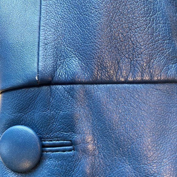 PENTIK Genuine Leather Jacket Blue - Picture 5 of 10